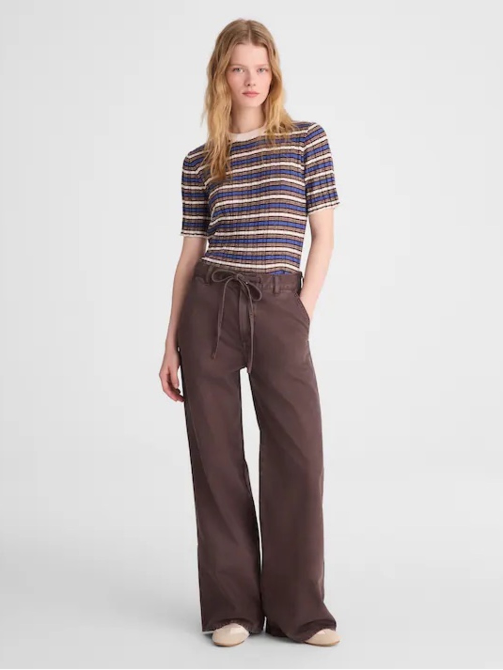 Madewell The Ultimate Wide Leg Pant in Dark Brown Women’s Size 28 NEW